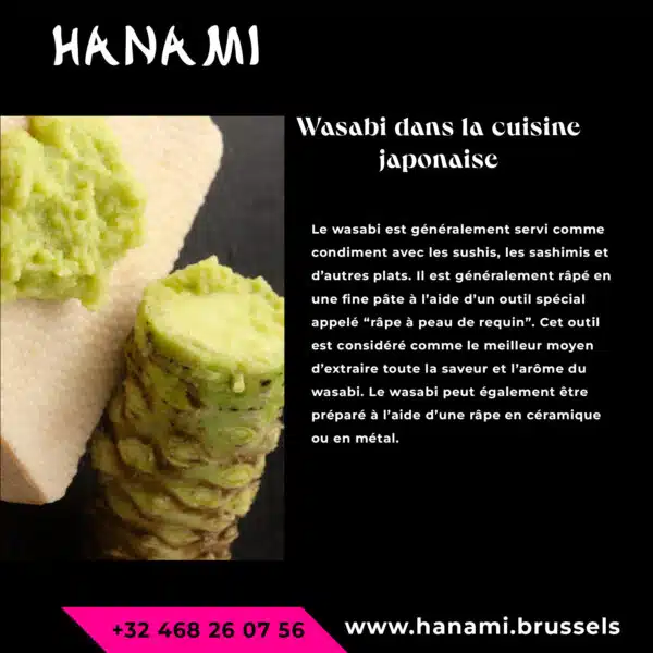 Wasabi dans la cuisine japonaise - Hanami