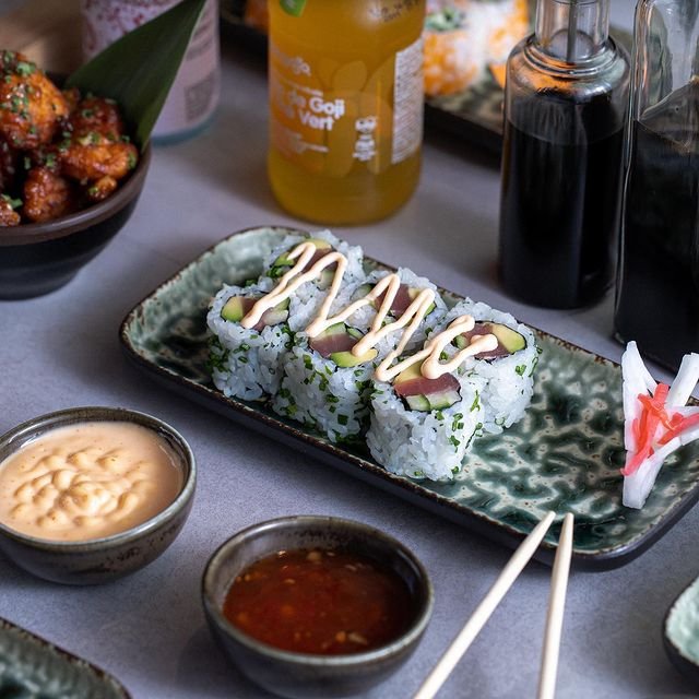 Le concombre dans les sushis